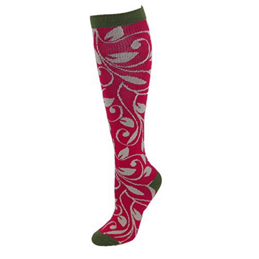Think Medical Vine Print Compression Socks, Reg.